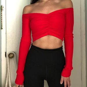 Long Sleeve Off the Shoulder Top